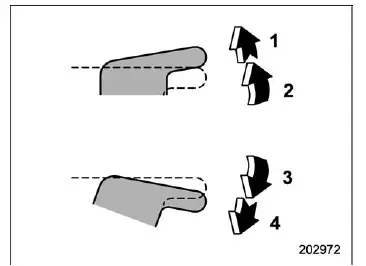 Subaru Ascent one touch automatic window operation control directions up down diagram