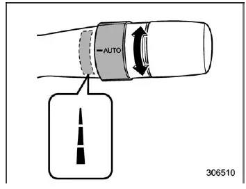 Subaru Ascent rain sensor sensitivity adjustment dial