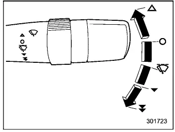 Subaru Ascent standard wiper control lever diagram
