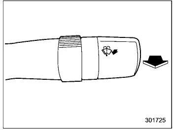 Subaru Ascent windshield washer activation lever