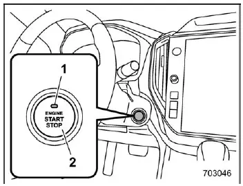 Subaru Ascent steering lock indicator and ignition switch location
