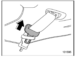 Rear center seatbelt