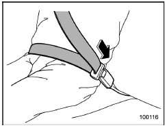 Unfastening the seatbelt