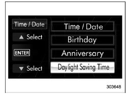 Daylight saving time setting