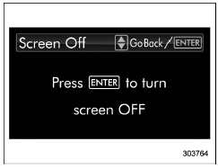 Screen OFF setting