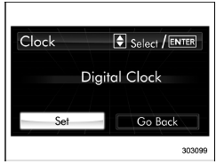 Clock/calendar screen setting