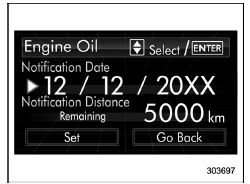 Engine oil setting