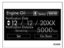 Engine oil setting
