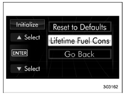 Lifetime fuel consumption resetting