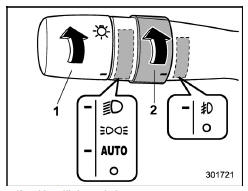 Fog light switch