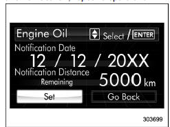 Engine oil setting