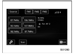 Presetting a station