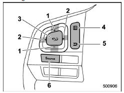 Steering switches for audio