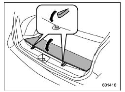 Stowage of the cargo area cover