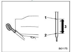 Checking the oil level
